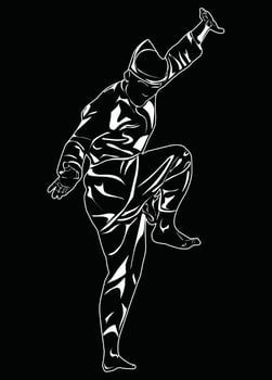 silat movement images for education, suitable for martial arts books, posters, sports applications, t-shirt design and others vector