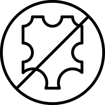 No leather Vector Icon Design