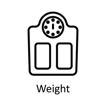 Weight Vector  outline Icon Design illustration. Medical and Health Symbol on White background EPS 10 File