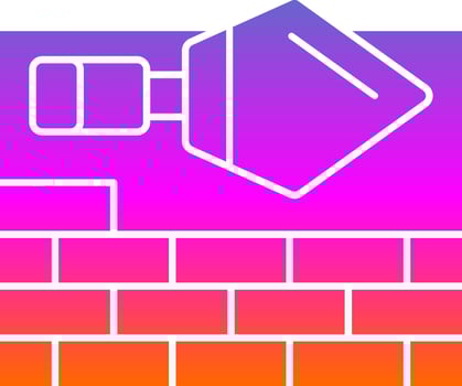 Brick Plastering Vector Icon Design