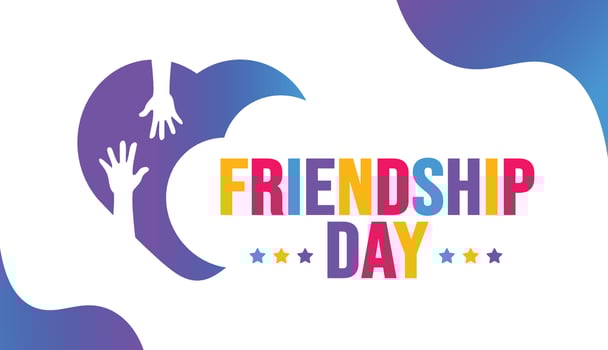 Friendship Day background template. Holiday concept. background, banner, placard, card, and poster design template with text inscription and standard color. vector illustration.