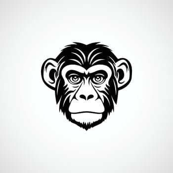 Vector monkey face logo design
