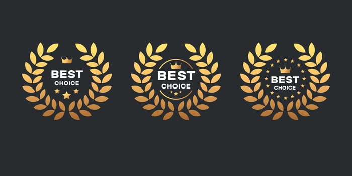 Set of best choice icons V2 vector
