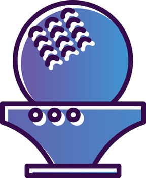 Golf ball Vector Icon Design