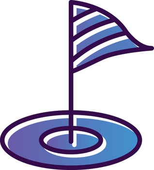 Minigolf Vector Icon Design