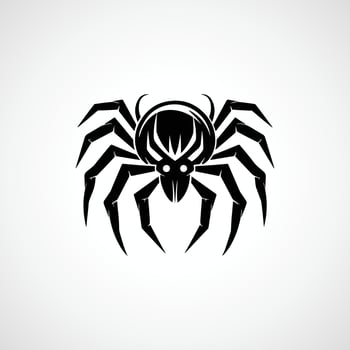 vector black spider logo template