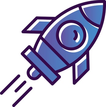 Rocket ship Vector Icon Design
