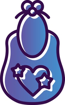 Baby bib Vector Icon Design
