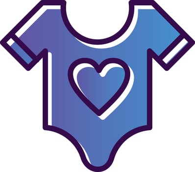 Baby shirt Vector Icon Design