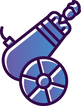 Human cannonball Vector Icon Design