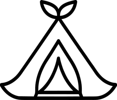 vector illustration of tent icon