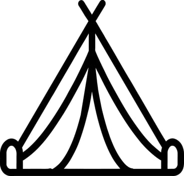 vector illustration of tent icon