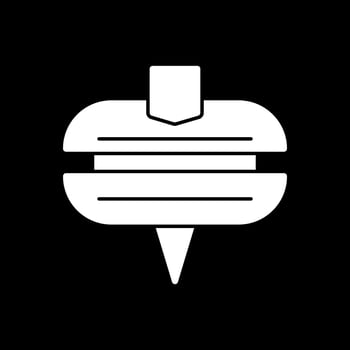 Spinning top Vector Icon Design