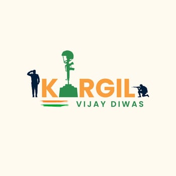 26th July Kargil Vijay Diwas Design Concept With Indian Flag and Army Social Media Post vector