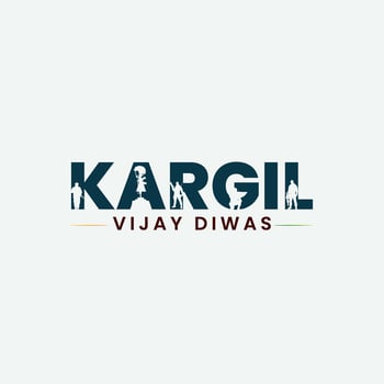 26th July Kargil Vijay Diwas Design Concept With Indian Flag and Army Social Media Post vector