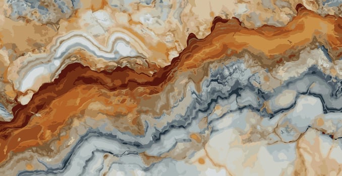 Panoramic marble background, colorful bright marble surface, modern luxury texture - Vector