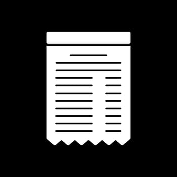 Receipt Vector Icon Design