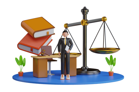 3d illustration of Male lawyer or judge counselor. Concepts of law, advice, legal services. Business Lawyer 3d illustration png