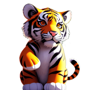 Cute tiger kids png