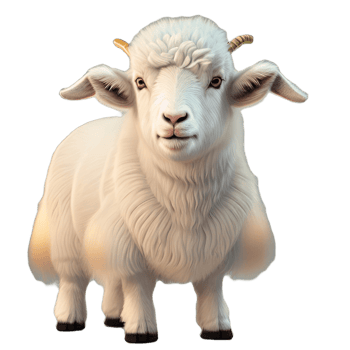 Ilustration 3d goat cute png