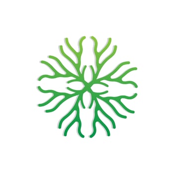 Coral Logo, Marine Plant Design Place Marine Animal, Seaweed Sea Vector