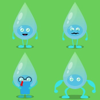 water character vector illustration
