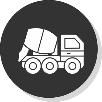 Concrete mixer Vector Icon Design