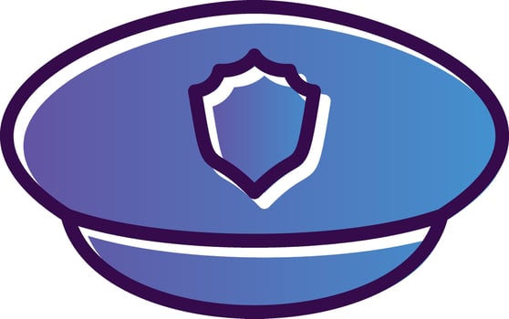 Police hat Vector Icon Design