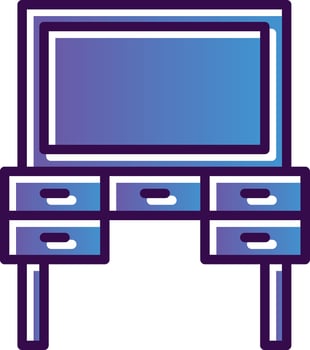 Dressing Table Vector Icon Design