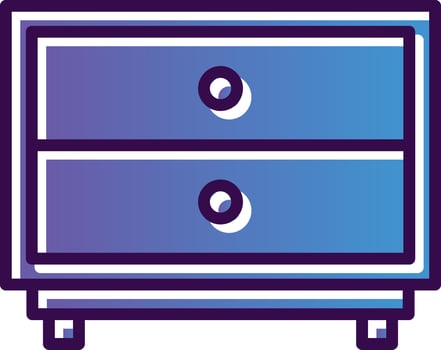 Chest of Drawers Vector Icon Design