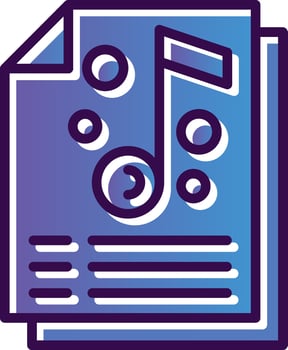 Music list Vector Icon Design