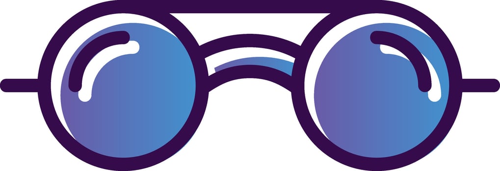 Eyeglasses Vector Icon Design