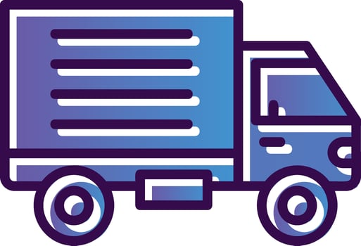 Delivery Truck Vector Icon Design