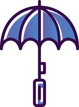 Umbrella Vector Icon Design