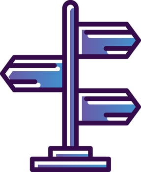 Signpost Vector Icon Design