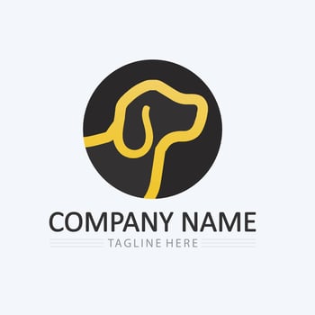 Dog logo and icon animal vector illustration design graphic