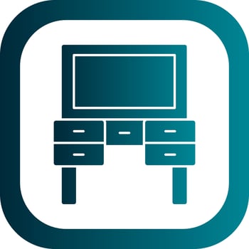 Dressing Table Vector Icon Design