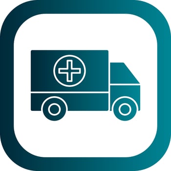 Ambulance Vector Icon Design