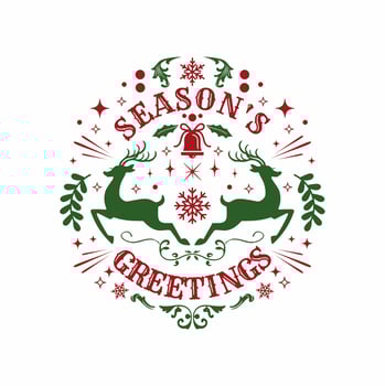 Vector Merry Christmas Seasons Greetings Lettering T Shirt Design