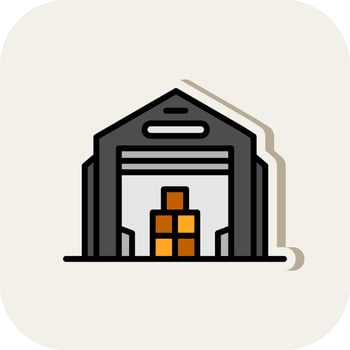 Warehouse Vector Icon Design