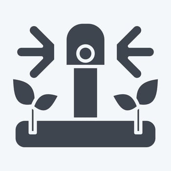 Icon Irrigation. related to Agriculture symbol. glyph style. simple design editable. simple illustration vector
