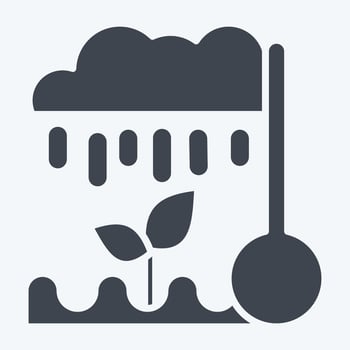 Icon Climate. related to Agriculture symbol. glyph style. simple design editable. simple illustration vector