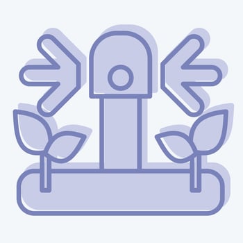 Icon Irrigation. related to Agriculture symbol. two tone style. simple design editable. simple illustration vector