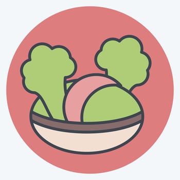 Icon Vegetables. related to Agriculture symbol. color mate style. simple design editable. simple illustration vector