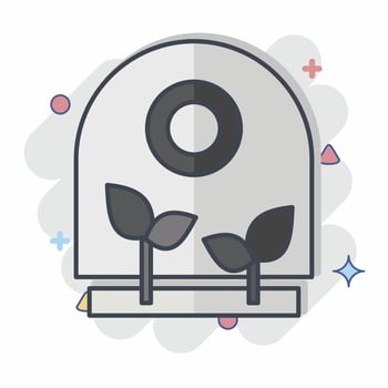 Icon Greenhouse. related to Agriculture symbol. comic style. simple design editable. simple illustration vector