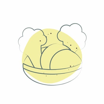Icon Vegetables. related to Agriculture symbol. Color Spot Style. simple design editable. simple illustration vector