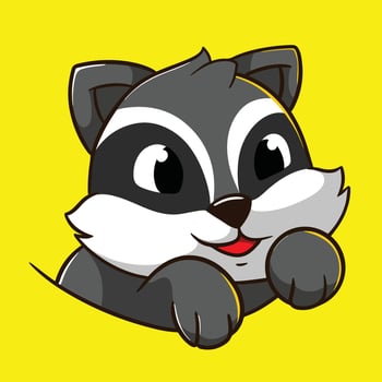 cartoon racoon 04.eps vector