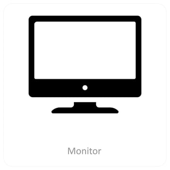 Monitor and desktop icon concept vector