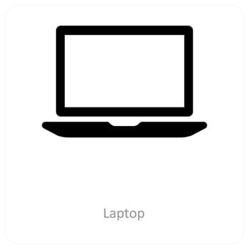 Laptop and internet icon concept vector