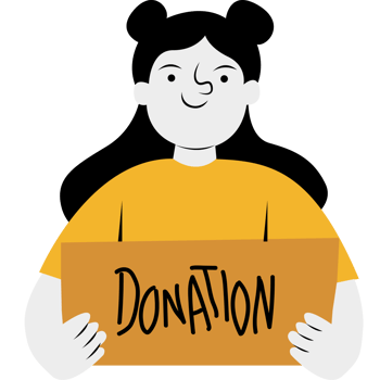 Volunteer Holding Box Donations png